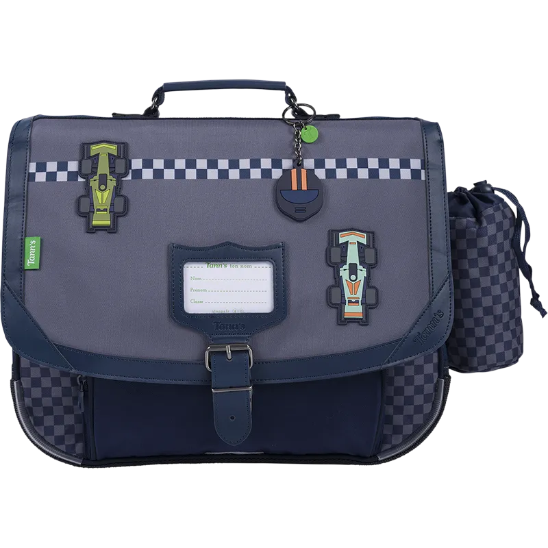 Cartable Romain gris 38 cm Tann's – vue 4
