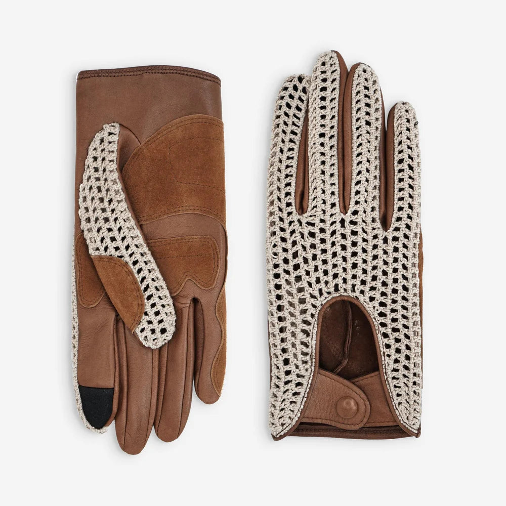 Gants cuir vélo/trottinette touche tactile Cork Glove Story