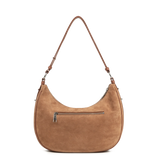 LANCASTER - Grand sac besace Lancaster Suède IT en cuir velours camel