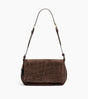 Aurore Petit sac bandoulière en cuir refente de velours embossé crocodile Le Tanneur