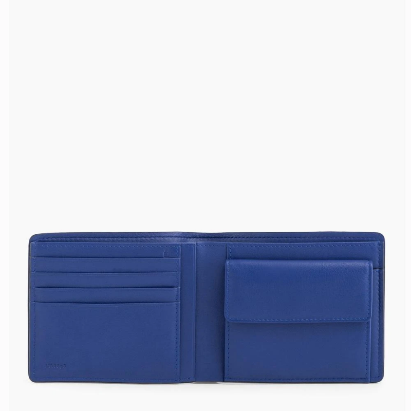 Portefeuille en cuir grainé Noir Bleu Le Tanneur – vue 2