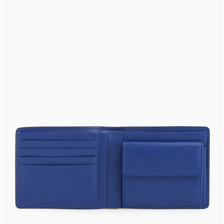 Portefeuille en cuir grainé Noir Bleu Le Tanneur – vue 2