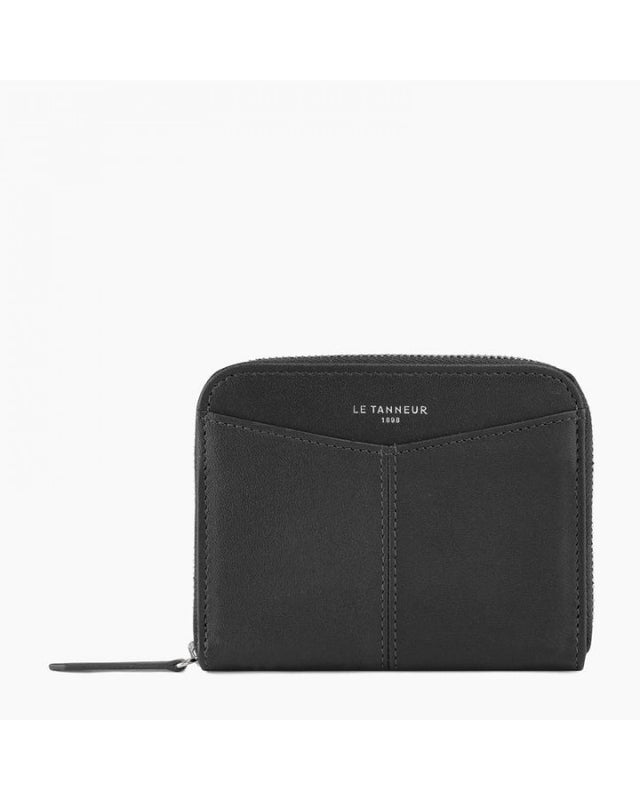 Porte monnaie zippé Charlotte Noir Le Tanneur
