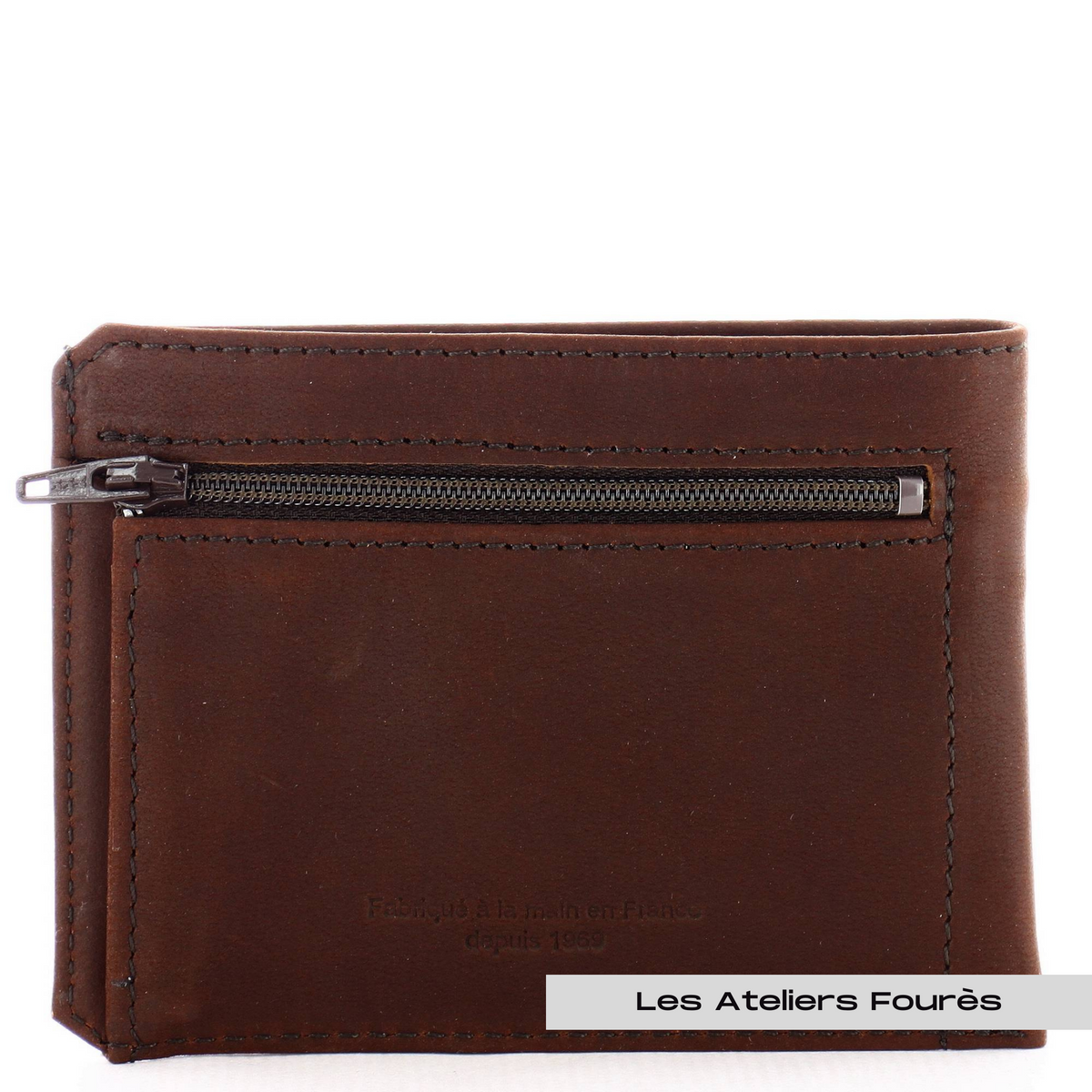 Porte papiers en cuir raffiné Baroudeur Les Ateliers Fourès – vue 11