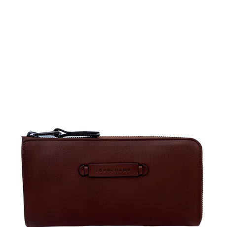 Portefeuille zippé 3D cognac Longchamp