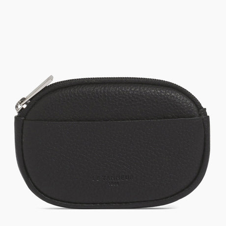 Porte monnaie homme zippé cuir grainé modèle Charles Noir Le Tanneur
