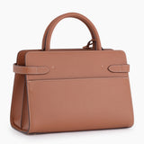 Sac à main petit modèle Emilie en cuir grainé marron tan Le Tanneur – vue 4