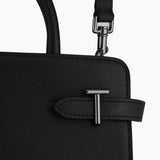Sac à main moyen modèle Emilie en cuir grainé noir Le Tanneur – vue 2