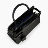 Sac à main moyen modèle Emilie en cuir grainé noir Le Tanneur – vue 3