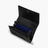 Portefeuille femme modèle Emilie en cuir grainé couleur noir Le Tanneur – vue 4