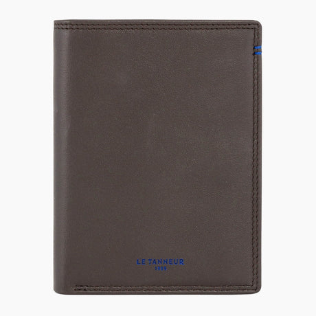 Portefeuille vertical homme zippé Marron Le Tanneur