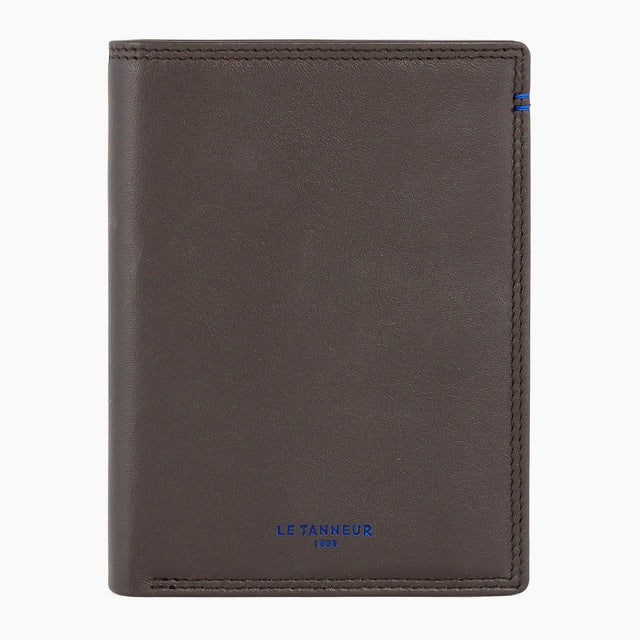 Portefeuille vertical homme zippé Marron Le Tanneur