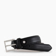 Ceinture homme en cuir noir au tannage végétal Le Tanneur