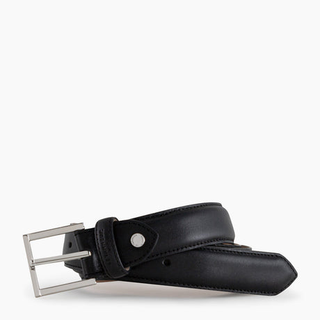 Ceinture homme en cuir noir au tannage végétal Le Tanneur
