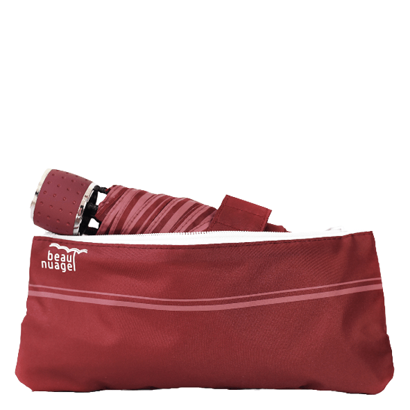 Parapluie pliant Le Mini Rouge Grenat Beau Nuage – vue 2